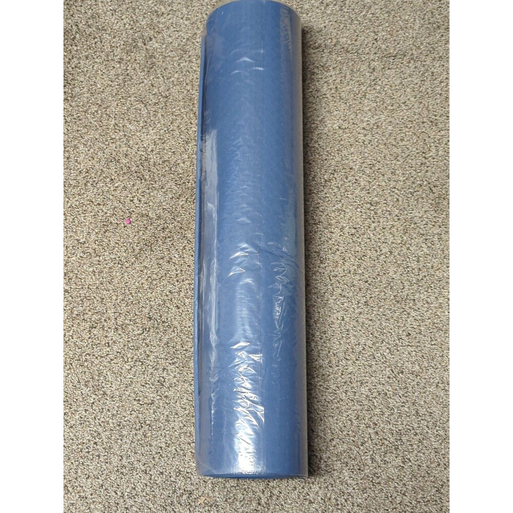 Blue Non-Slip Exercise Mat for Men & Women -24 in Wide with Hanging Rings